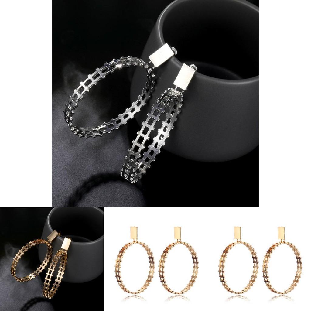 Stylish Gold Plated Geometric Earrings Trendy Street Style Must-have Jewelry
