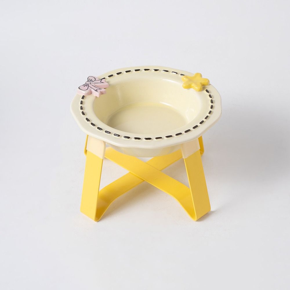 Anti Slip Cat Food Water Bowl Anti Vomiting Elevated Pet Feeder Bowl Ceramic Cat Bowl Pet Supplies