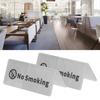 Table Top Sign Stainless Steel Double Sided Versatile Silver Tabletop Card Sign for Party Wedding Hotel