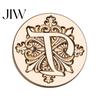 Wedding Invitation Wax Stamp Iris A-Z Initial Alphabet Seal Head, Brass Engraved Gift Wrapping Sealing Head for Invitations Envelopes Journal