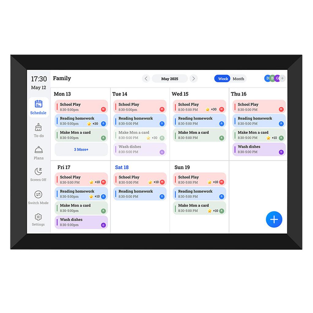 10,1-дюймовый умный цифровой календарь и планировщик HD сенсорный экран умный календарь с графиком дел планами питания для семьи офиса