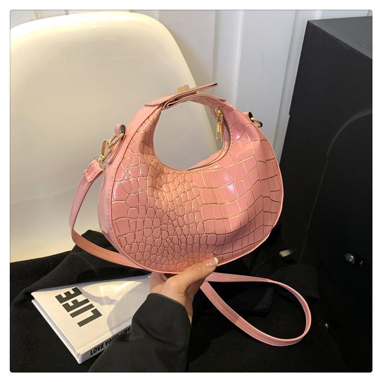 Популярная женская сумка через плечо с узором из камня 2024 года, новая модная простая весенняя сумочка с цепочкой большой емкости