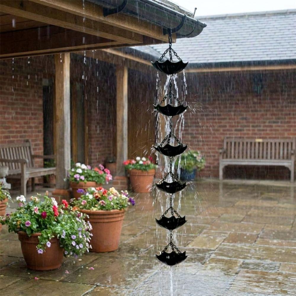 Weather Resistant Rain Chain for Gutters Japanese Style Eaves Water Drainage Chain Villa