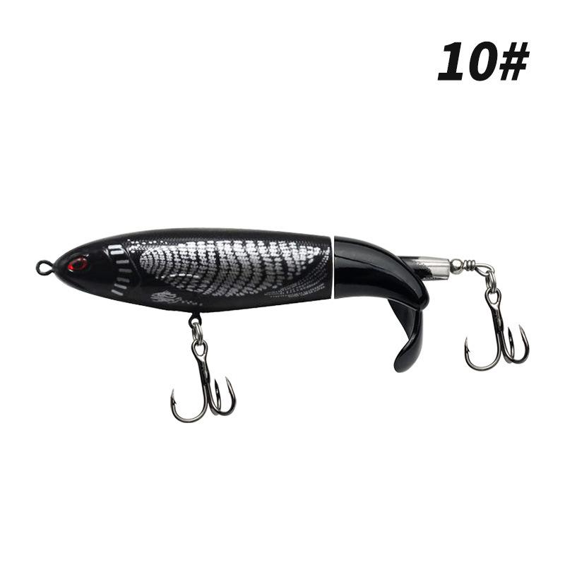 1 шт. 9 см/13 г. Верхняя водная попперная рыболовная приманка, искусственная жесткая приманка, 3D-глаза, мягкие вращающиеся хвостовые воблеры, рыболовные снасти Pesca