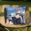 SSunaookami Shiroko Cushion Cover Soft Reversible Durable Pillow Cover MultiScene Use for Home Car Daily Comfort
