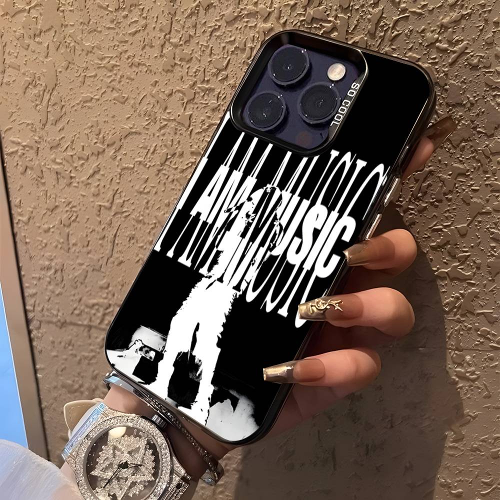 Я МУЗЫКА Чехол для телефона P-Playboi Carti для iPhone 16,15,14,13,12,11,Pro,XS,Max,Plus,Mini,SE Черный Матовый Конфетный Ударопрочный Чехол