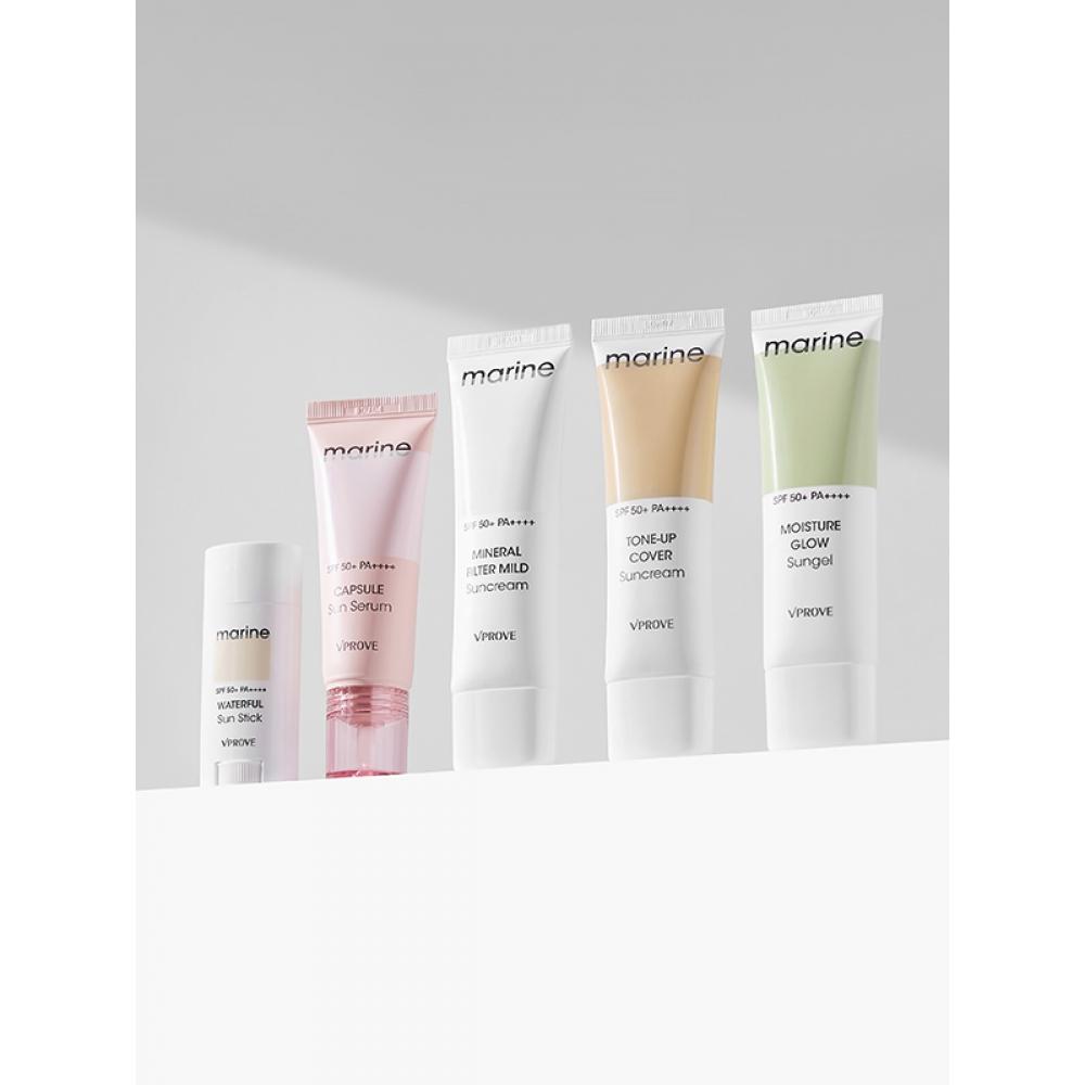 Vprove Marine Mineral Tea Мягкий солнцезащитный крем 50 мл Spf50+pa++++ 