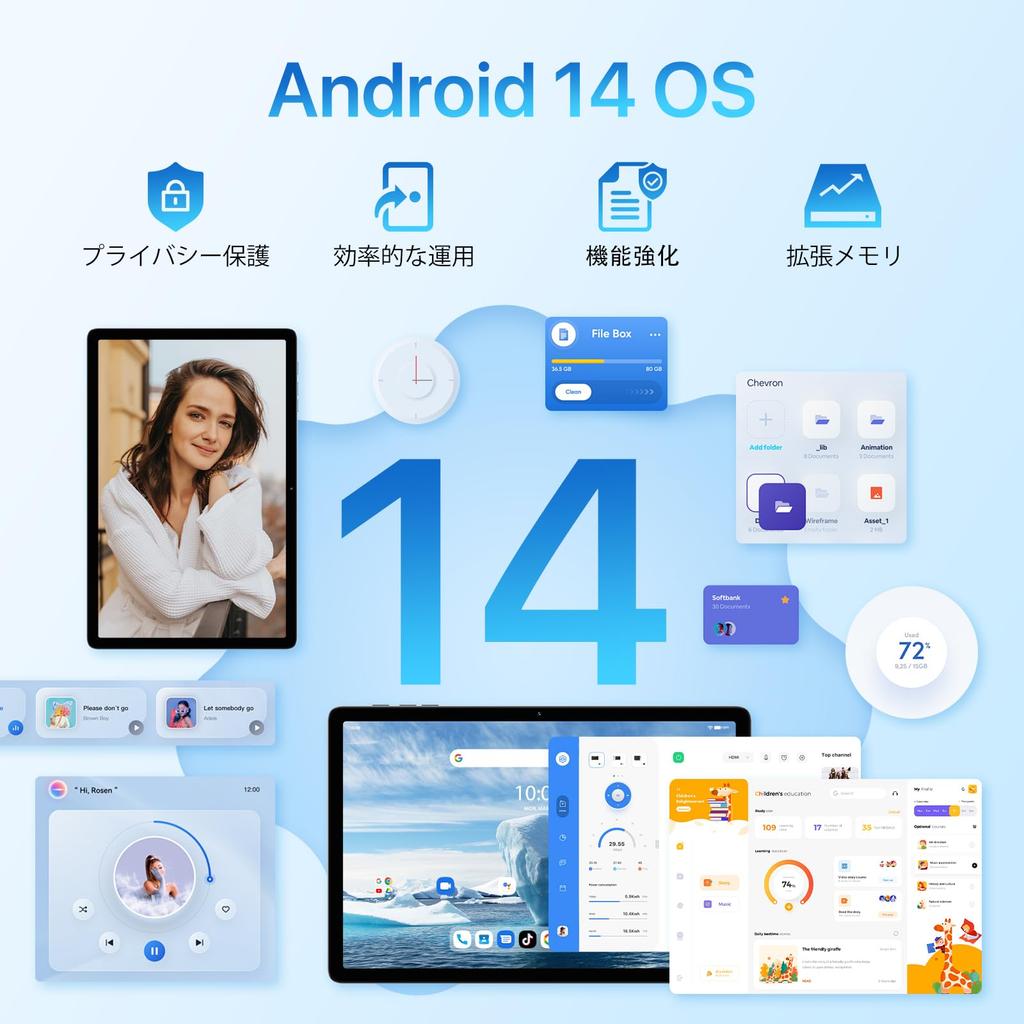 Планшет UMIDIGI Android Новый планшет Android 14 с 8 ГБ ОЗУ 256 ГБ 4G 13 МП FM Распознавание лица и быстрая зарядка 18 Вт G9 TAB Зеленый (Выпуск 2024 г.) 11-дюймовый + ПЗУ/1 ТБ