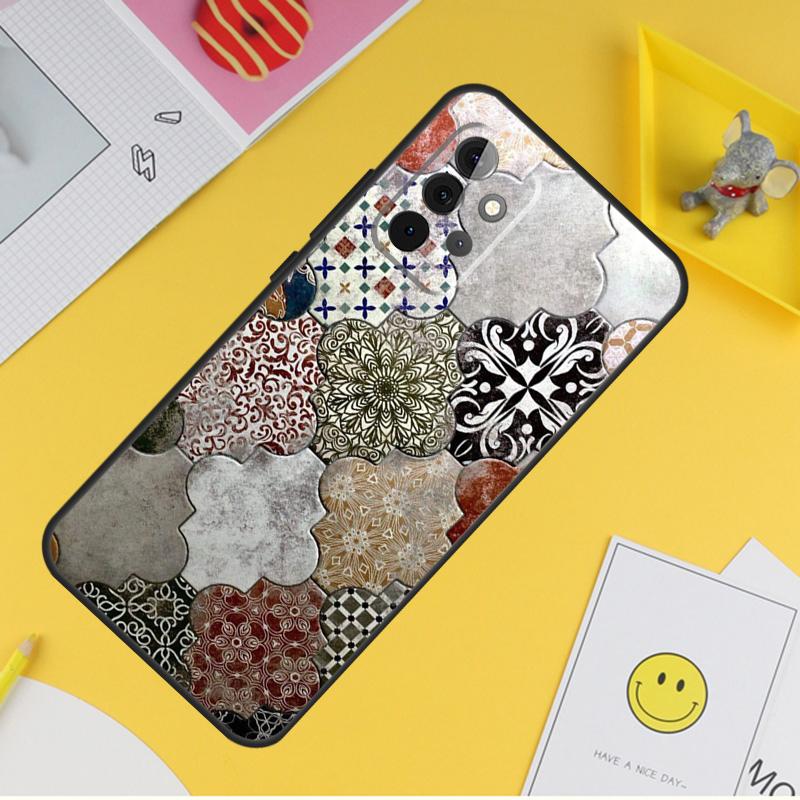 Чехол с марокканским узором для Samsung Galaxy A36 A16 A56 A06 A54 A34 A14 A13 A53 A12 A22 A32 A52 A35 A17 A15 A55