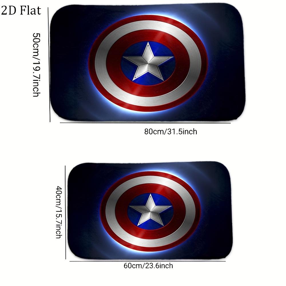 1pc Flannel Rug with Marvel Superheroes Design, Bathroom Mat, Multiple Sizes Available, Multi-functional for Daily Use, Suitab