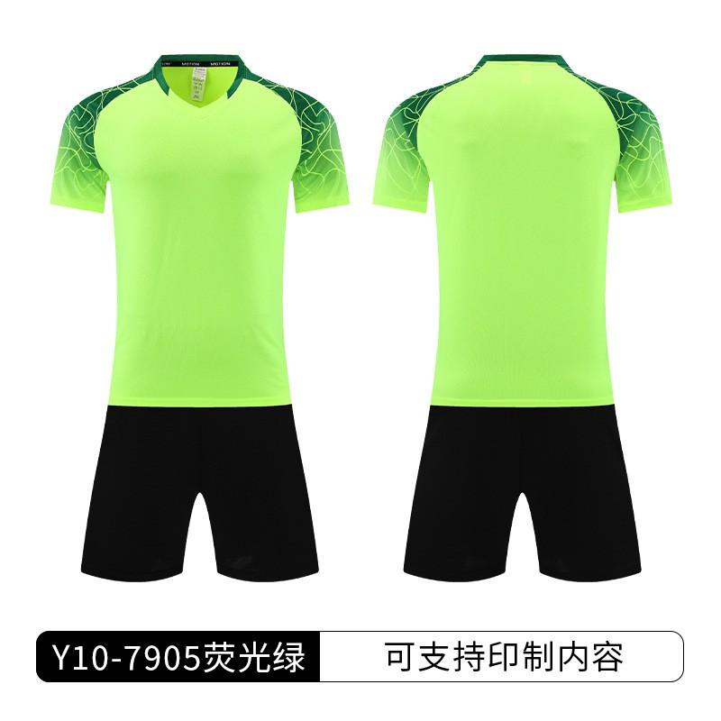 Kids Soccer Jersey Set Quick Dry Short Sleeve Training Kit Boys Girls Football Practice Match Uniform