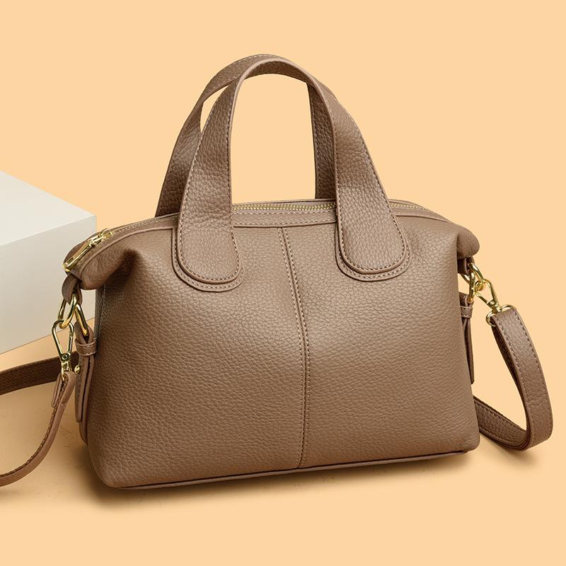 Новая французская сумка через плечо из многослойной ткани большой емкости, универсальная, из мягкой кожи, портативная, для мам