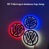 BHMTQ1 VW 11cm 5D Logo Light LED Rear Badge Light Front Grille For VW CC Bora Golf Jetta POLO MAGOTAN Passat Logo Light  Trunk Sticker