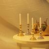1Pair 1:12 Dollhouse Miniature Candle Holder Candlestick Candelabra Home Decor