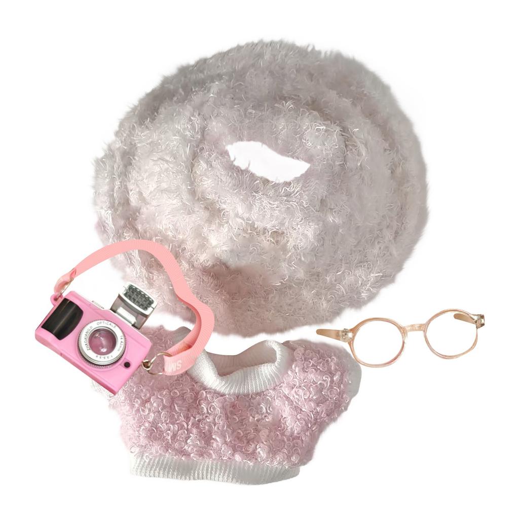 Комплект одежды для кукол 17 см, аксессуары для кукол, топ с сердечками, шарф, шапка, без кукол