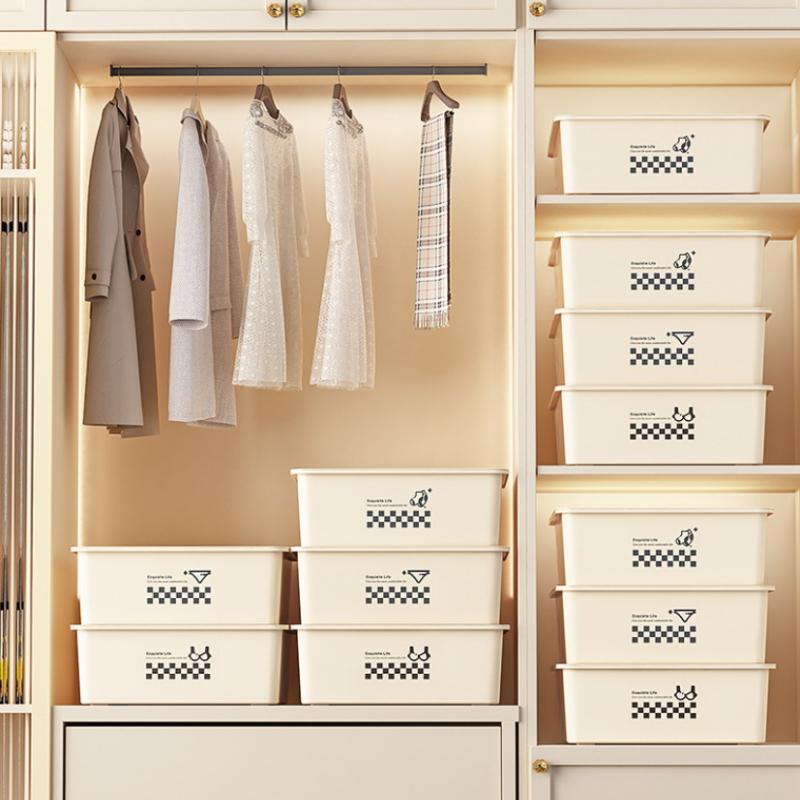 10/15 Grids Underwear Storage Box Case Classification With Cover Panties Socks Organizer Dustproof Stable Stacking