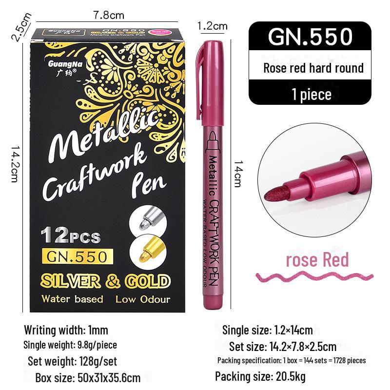 Guangna 550 Набор маркеров с золотой и серебряной краской для покрышек, произведений искусства и граффити