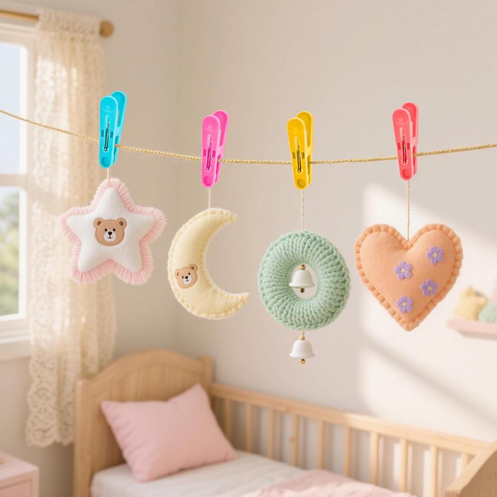 56 PCS Clothesp Plastic Colorful Small Clips, 7 Bright Colors Clothes Drying Line Pegs Mini Clothes P Clothesline Crafts Photos Paper Picture 2 inch