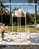 Wedding Flower Stand, 10PCS 60cm Column Flower Stand, Floral Stands with Acrylic Laminate, Gold Rectangular Floral Display Rack for Wedding, Party,