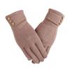 Women Thicken Windproof Skiing Gloves Plus Velvet Touch Screen Gloves Driving Mittens