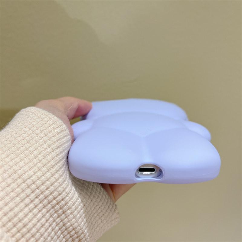 Противоударный чехол для телефона Ins с мультяшным 3d медведем для Iphone 13 11 12 Pro Max Xs Max Xr X Xs, силиконовая защита линз, мягкая задняя крышка