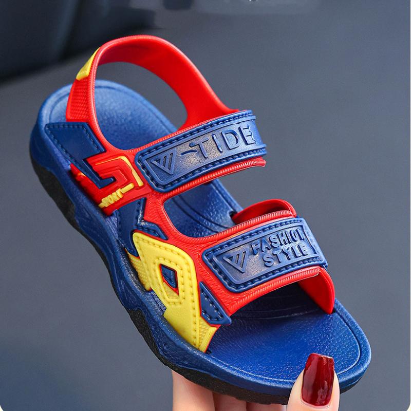 Детские сандалии, для мальчиков, детей среднего и старшего возраста, летние девочки, нескользящие ванные комнаты, пляжные сандалии для дома и на улице