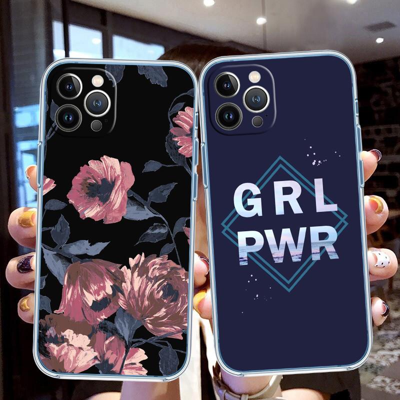 PP38 Girl Power Fight Soft Shell Transparent Phone Case for Samsung Galaxy A04 A04S A14 A23 A34 A54 M23 M33 M52 M53