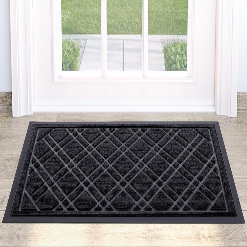 Nordic Wind Rubber Entry Door Floor Mat Household Entryway Easy To Take Care of Foot Mat Commercial Door Sand Scraping Dust Mat