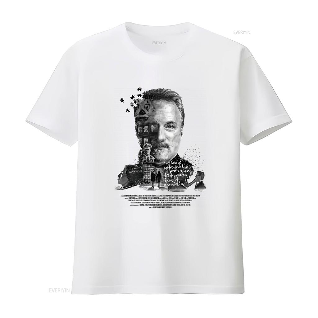 Футболка David Fincher V1 Все размеры S 5XL Мужская Дизайн Вдохновленный Фильмом Высококачественная Печать Идеально для Фанатов винтажный Стиранный