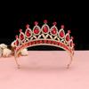 Baroque Crown Tiara Rhinestone Alloy Headband Crown Bride High End Wedding Banquet Accessories