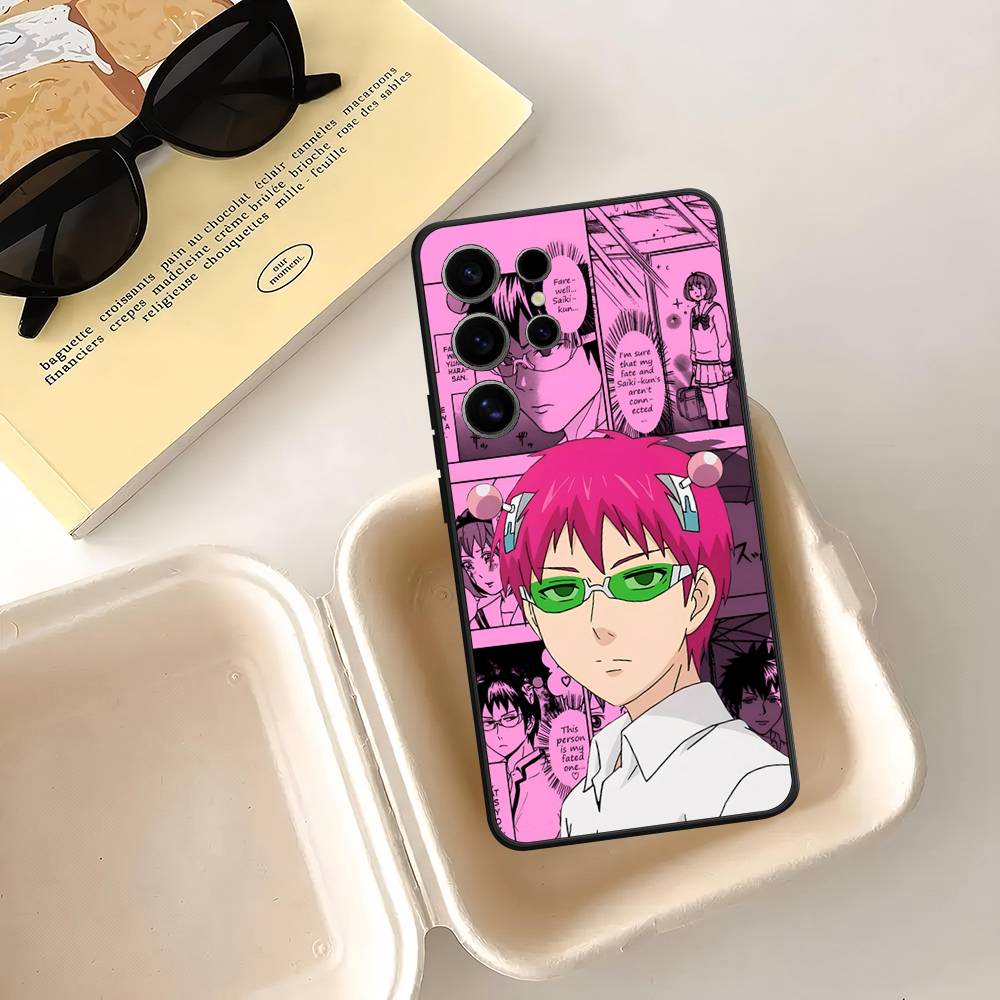Чехол-книга «Катастрофическая жизнь Сайки К» для Samsung Galaxy Case S25 S23 S22 S21 S30 S20 S10 Ultra Plus FE Мягкий чехол из ТПУ