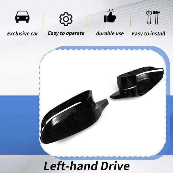 Rearview Mirror Covers for Left-Hand Drive BMW 3, 5, 7, 8 Series G20 G21 G28 320d 330e (1 Pair)