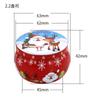 Mini Christmas Tinplate Round Candy Tin Can Candy Tin For Gift Giving Christmas Scented Tin Jars Round Candle Container
