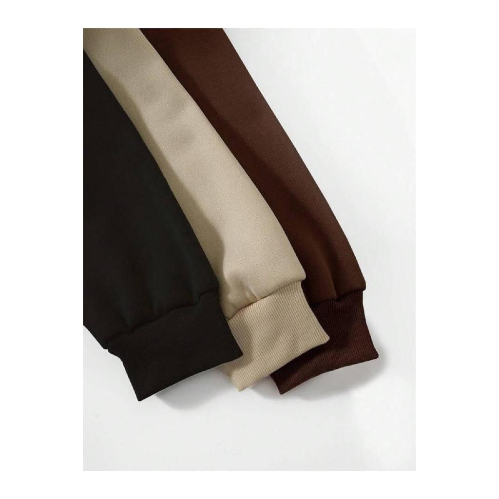 Унисекс, однотонная толстовка оверсайз с капюшоном из 3 предметов без принта