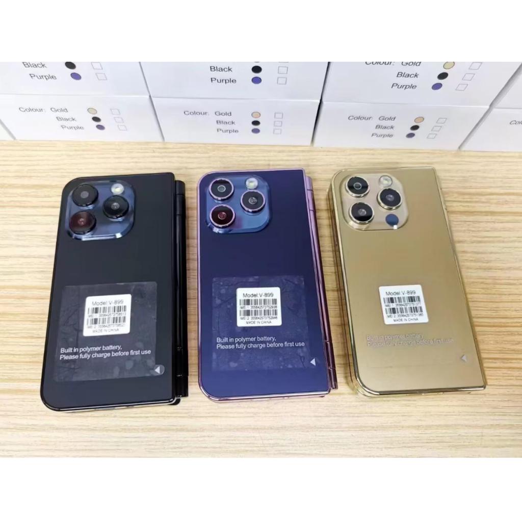 V-899 2G складной мобильный телефон 2,8-дюймовый двойной экран 32 МБ ОЗУ 64 МБ ПЗУ MTK6261A две SIM-карты 3,0-мегапиксельная камера Type-C FM Mp4 Torch мобильный телефон