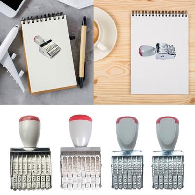 Резиновый датер 6 цифр 8 цифр Резиновый штамп Линейный датер Офисный штамп Вращающийся штамп для скрапбукинга Упаковка Рукоделие