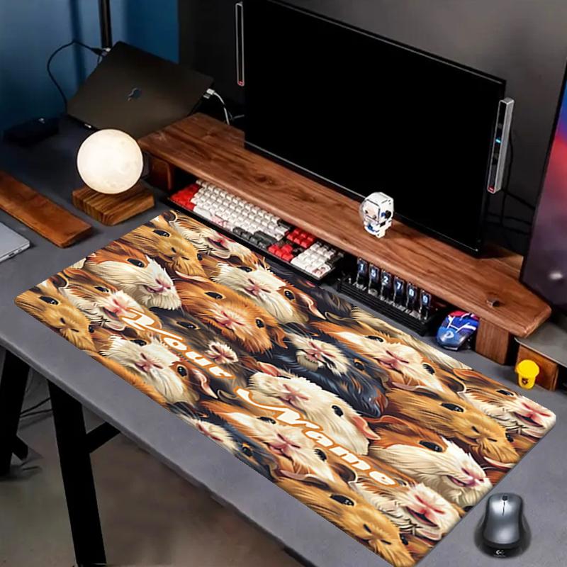 1PC Custom Name Guinea Pig Collage Art Mouse pad, keyboard and mouse desk pad, for computer notebook Birthday Gift For Any Room Or Office