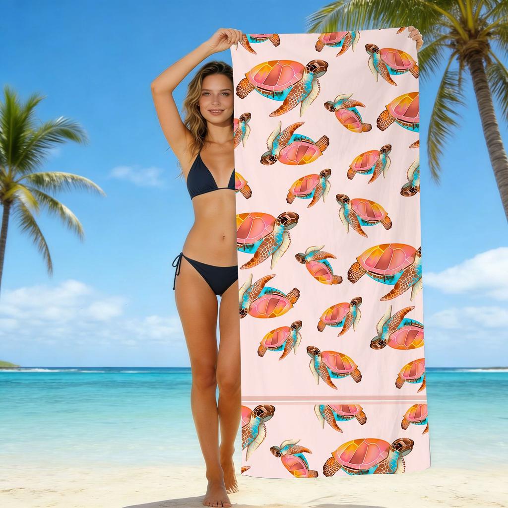 The New Microfiber Turtle Beach Towel Is Popular, And The Water-Absorbing Quick-Drying Bath Towel Does Not Stick To Sand.