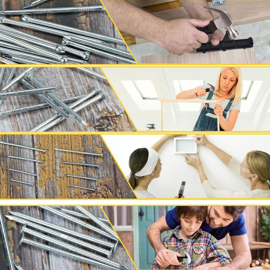 Набор гвоздей для фурнитуры, 350 шт., гвозди для подвешивания картин, железные гвозди для стен с коробкой для подвешивания картин, поделок