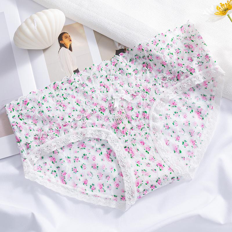 CINOON Женские сексуальные трусики с цветами и низкой талией, стринги, нижнее белье, женское горячее искушение, ультратонкое прозрачное нижнее белье