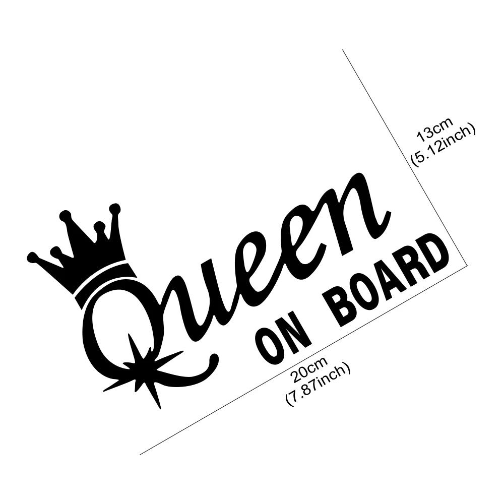 Креативная наклейка на машину Дизайн Короны QUEEN ON BOARD Виниловая наклейка Водонепроницаемая Персонализированный Авто Стайлинг Декоративная наклейка Аксессуары