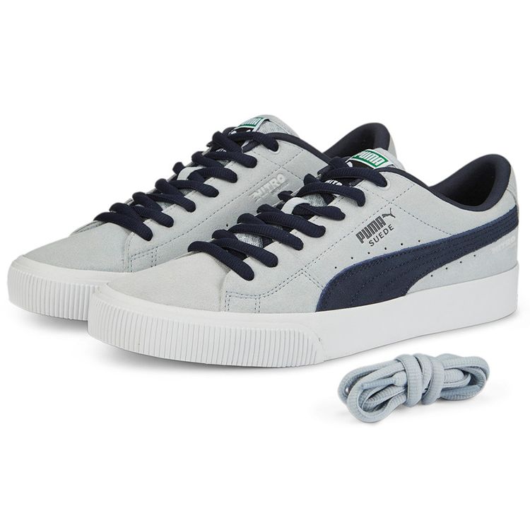 Puma Кроссовки Suede Skate Nitro Platinum Grey Parisian Night Unisex Белые 386082-01