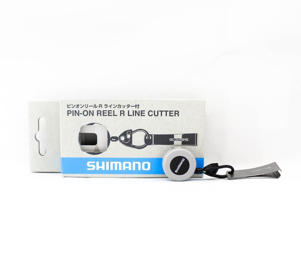 SHIMANO PI-012R Pin On Reel Clip with Nipper 43cm Light Gray 973108
