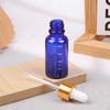 5ml-100ml Dropper Bottles With Scale Reagent Eye Drop Blue Glass Aromatherapy Liquid Pipette Bottle Refillable Bottles Travel