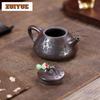 240ml Authentic Yixing Purple Clay Teapots Handmade Stone Scoop Pot Raw Ore Purple Mud Kettle With Filter Chinese Zisha Tea Set