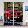Черный крутой спортивный автомобиль фильм принт узор современные мальчики шторы окна для гостиной спальни кухни 2 шт декор