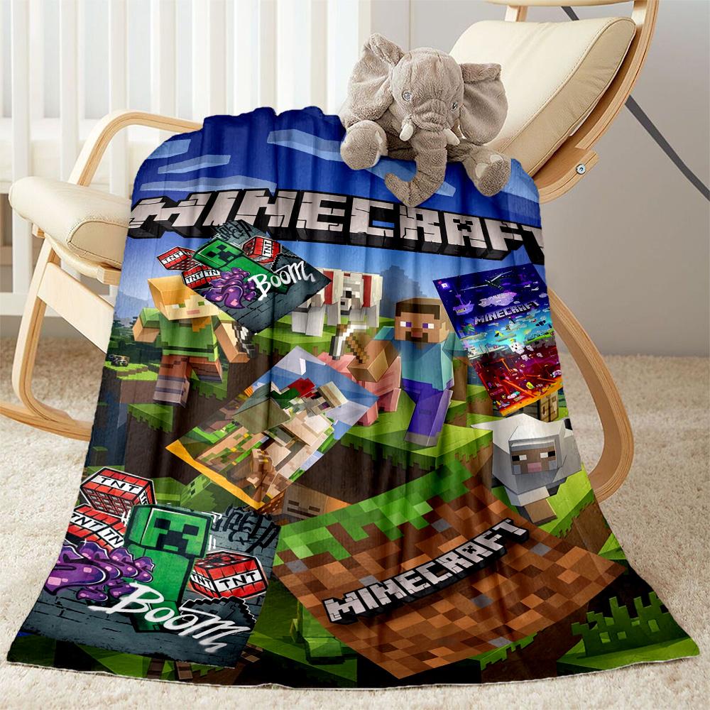 Minecraft 19 Blanket Comfortable Perfect for Office Chair Office Livingroom for All Occasions Warmthful Decor Ideal Gift For Birthday Valentine'S Day