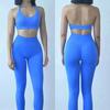 American Style Fashionable Butt-Lifting Yoga Pants Set with Halter Neck Beautiful Back Sports Tank Top Training Peach-Shaped Fitness Outfit for Women
