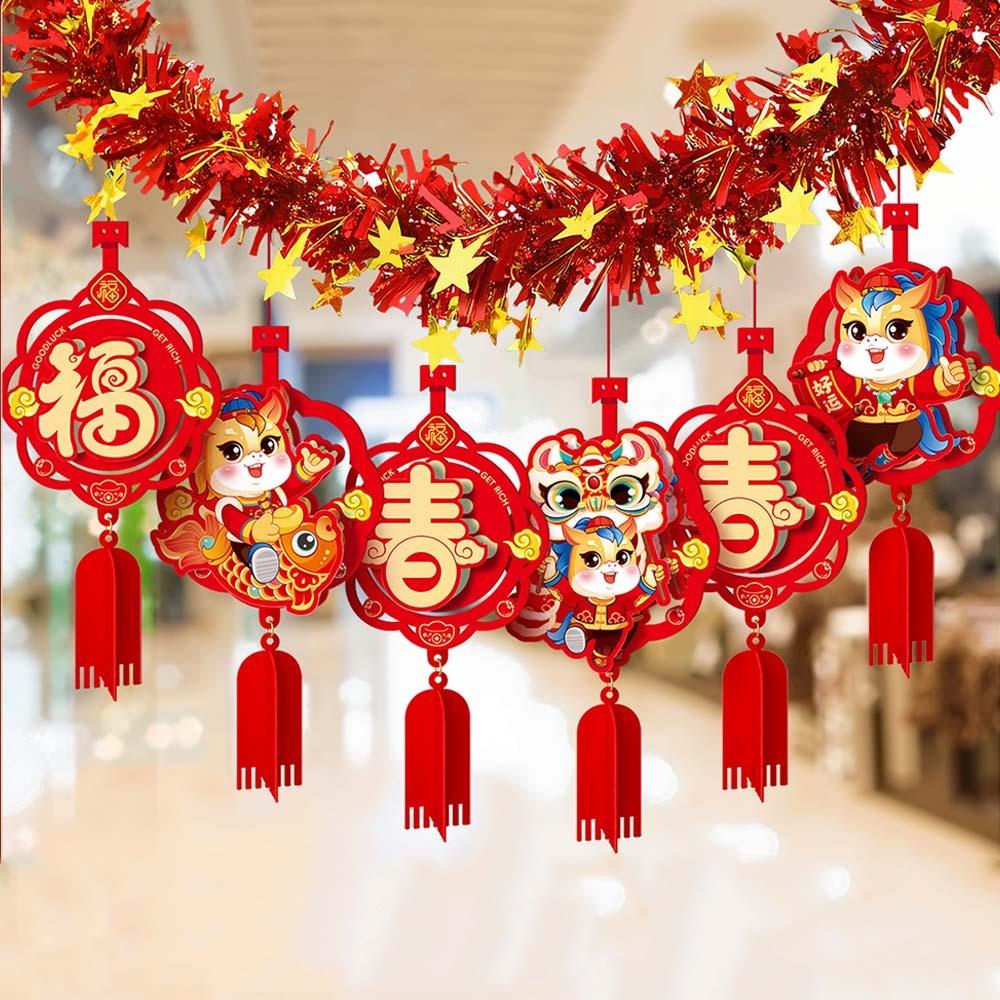 Chinese Style Horse Year Hanging Decorations Spring Festival Decoration  Garden Ceremonies
