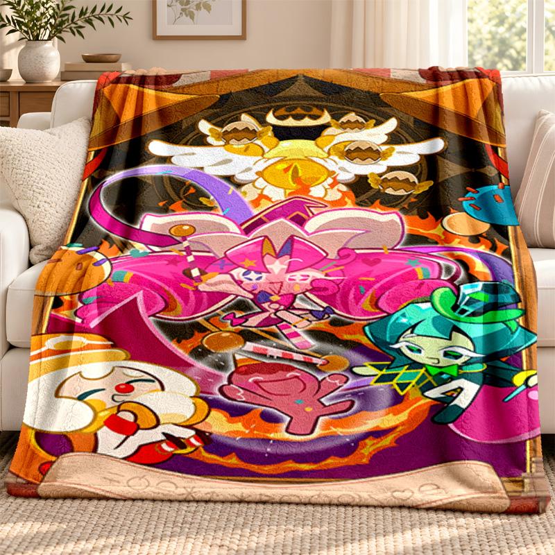Cookie Run Kingdom blanket Flannel Blanket Soft Cozy Plush Throw for Sofa Bed Lightweight Home Decoration Outdoor camping